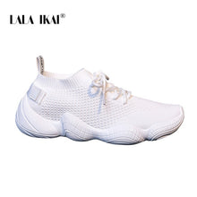 Load image into Gallery viewer, LALA IKAI Sneakers Women Spring Breathable Mesh Shoes Casual Lace Up Vulcanize Shoes Female Soft Pink Tenis Shoes 014A3796-4