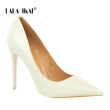 Load image into Gallery viewer, LALA IKAI Women Shallow Pump Basic Sandals Solid Colors Slip On PU High Heels Lady Sandal Femme Fashion Shoes 014C1236 -49